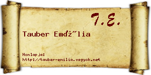 Tauber Emília névjegykártya